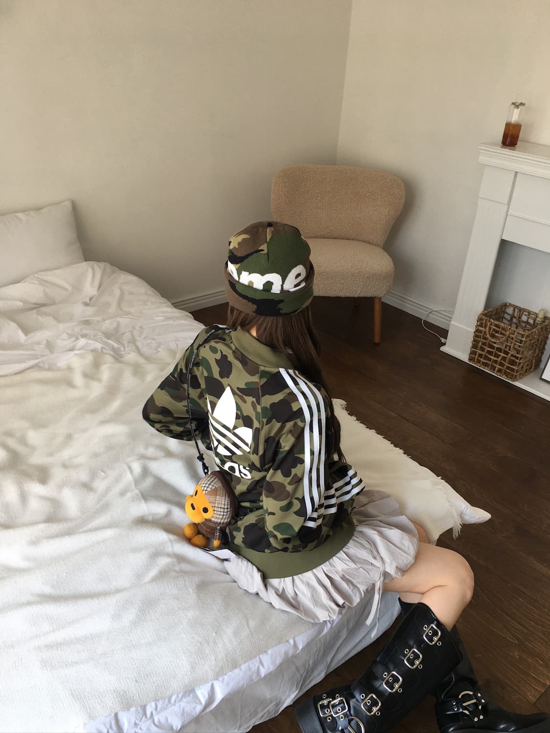 베이프 x 아디다스 녹계 카모 트랙탑 상품이미지4