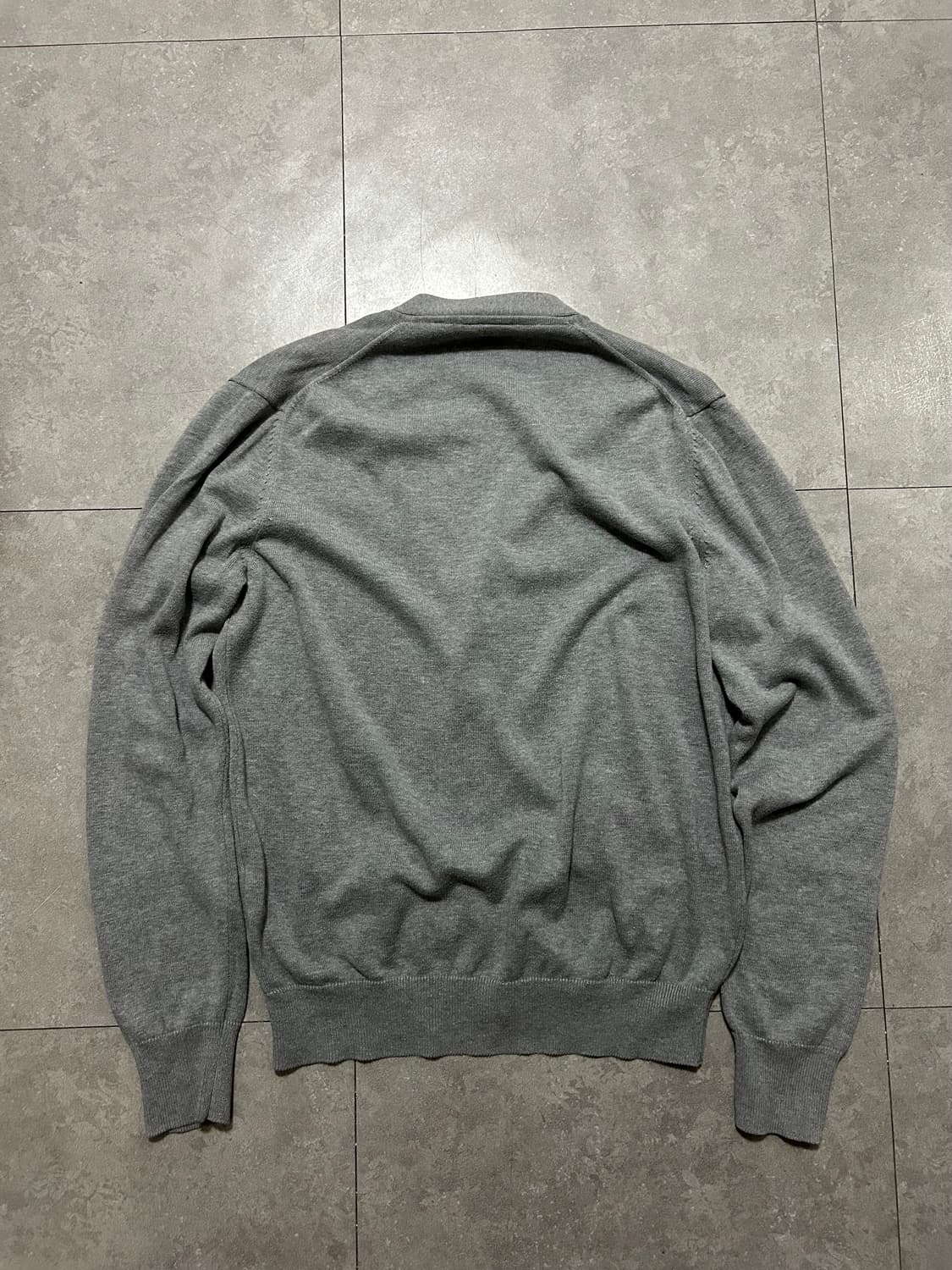 라코스테 라이트 그레이  코튼니트 빈티지 가디건 100size  상품이미지6