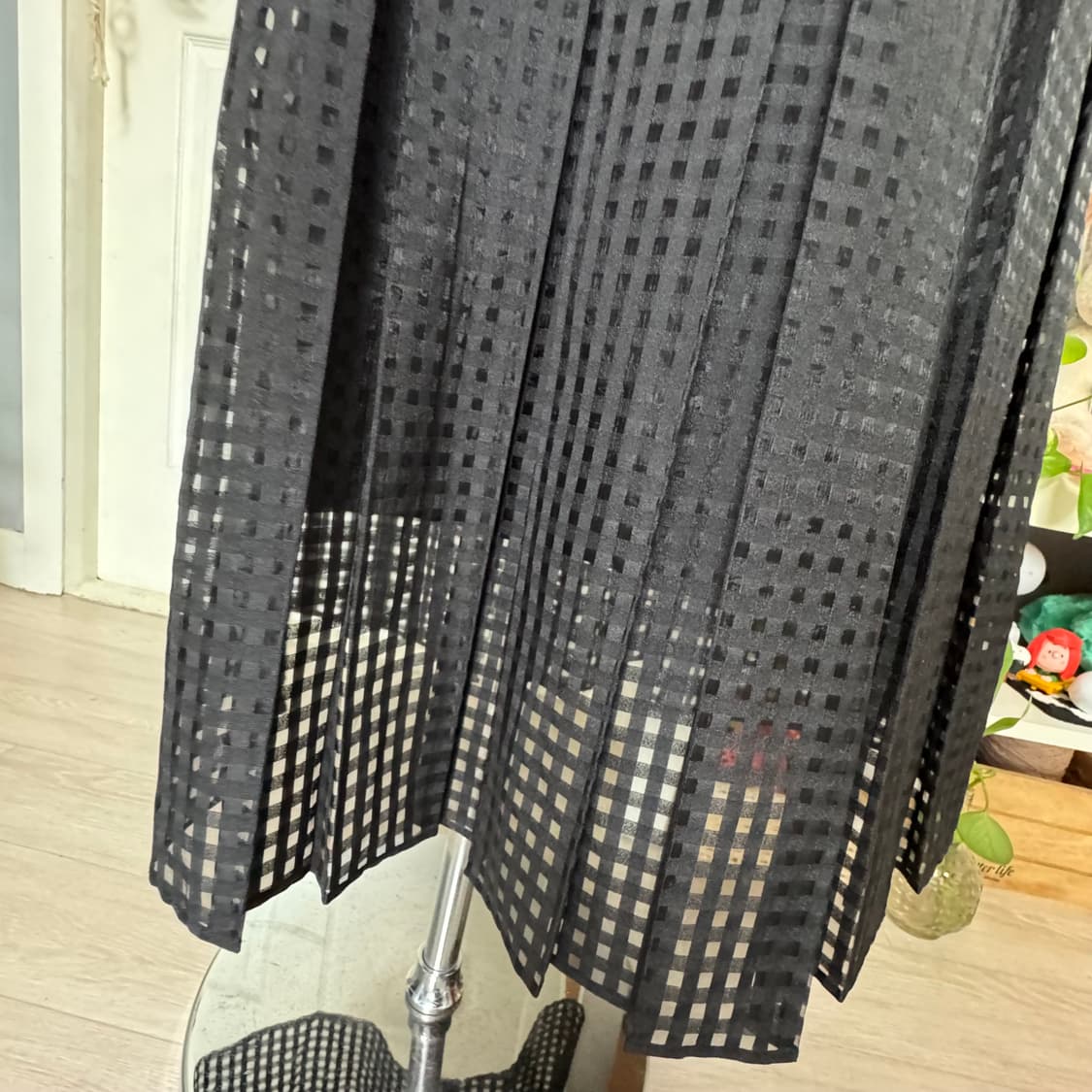 블랙 쉬폰 롱스커트 넘 예뻐요 상품이미지7