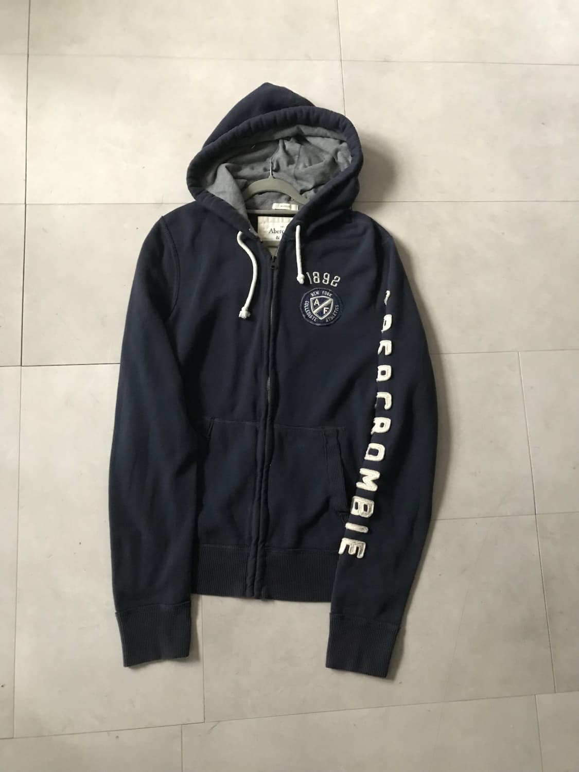 아베크롬비 네이비 사이드로고 후드집업 상품이미지8
