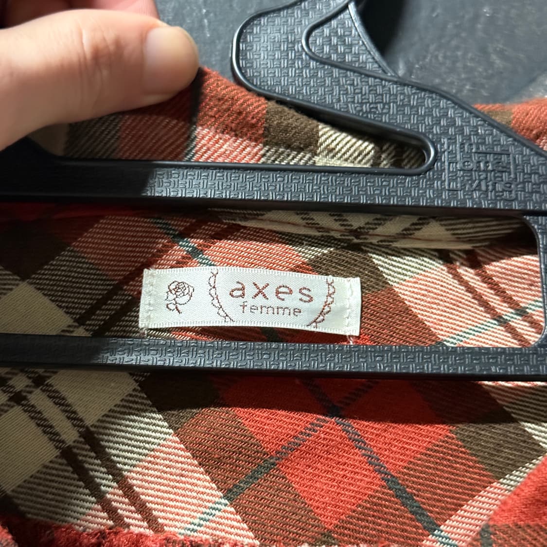 액시즈팜 러블리 프릴 체크 패턴 셔츠 블라우스 상품이미지5