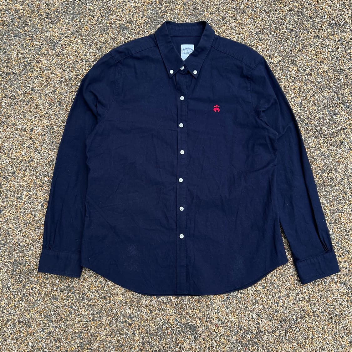 브룩스 브라더스 옥스퍼드 솔리드 네이비 셔츠 상품이미지1