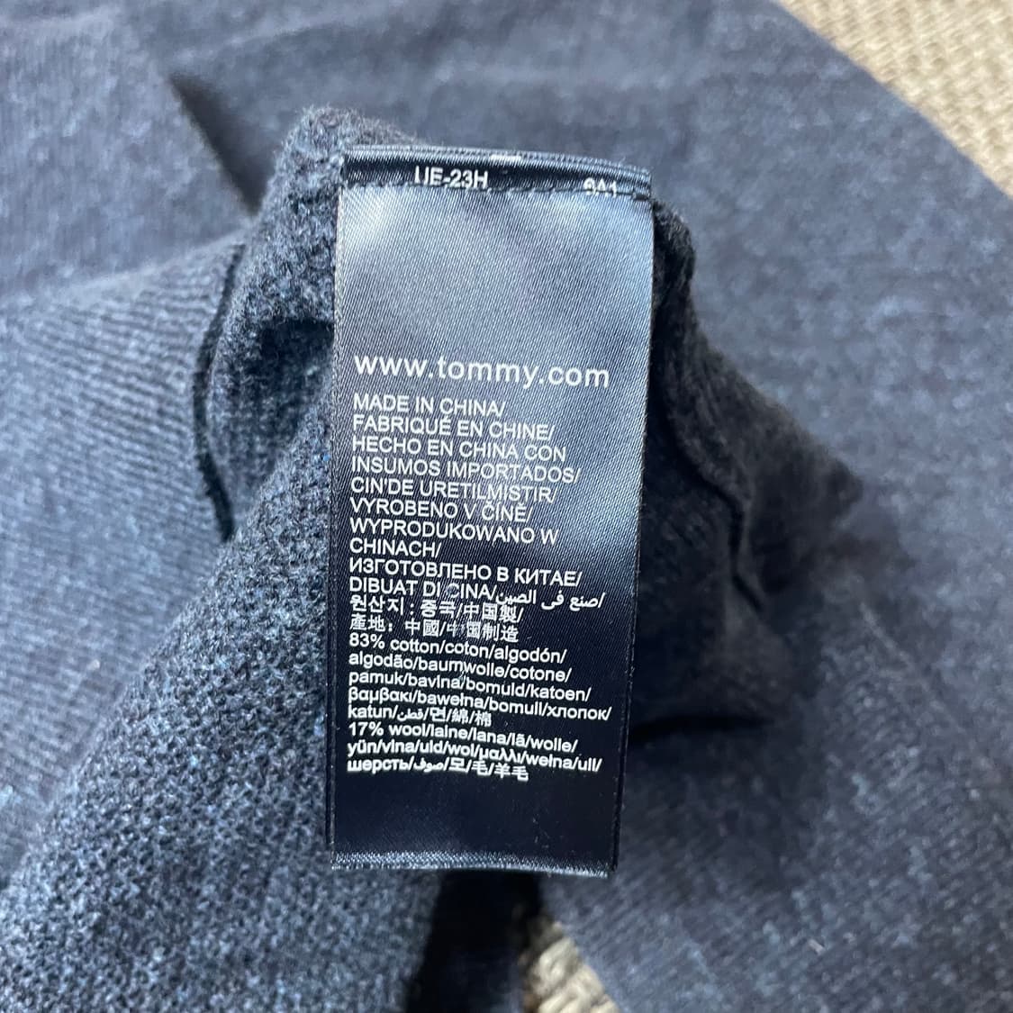 타미힐피거 네이비 라운드 니트 L 상품이미지4