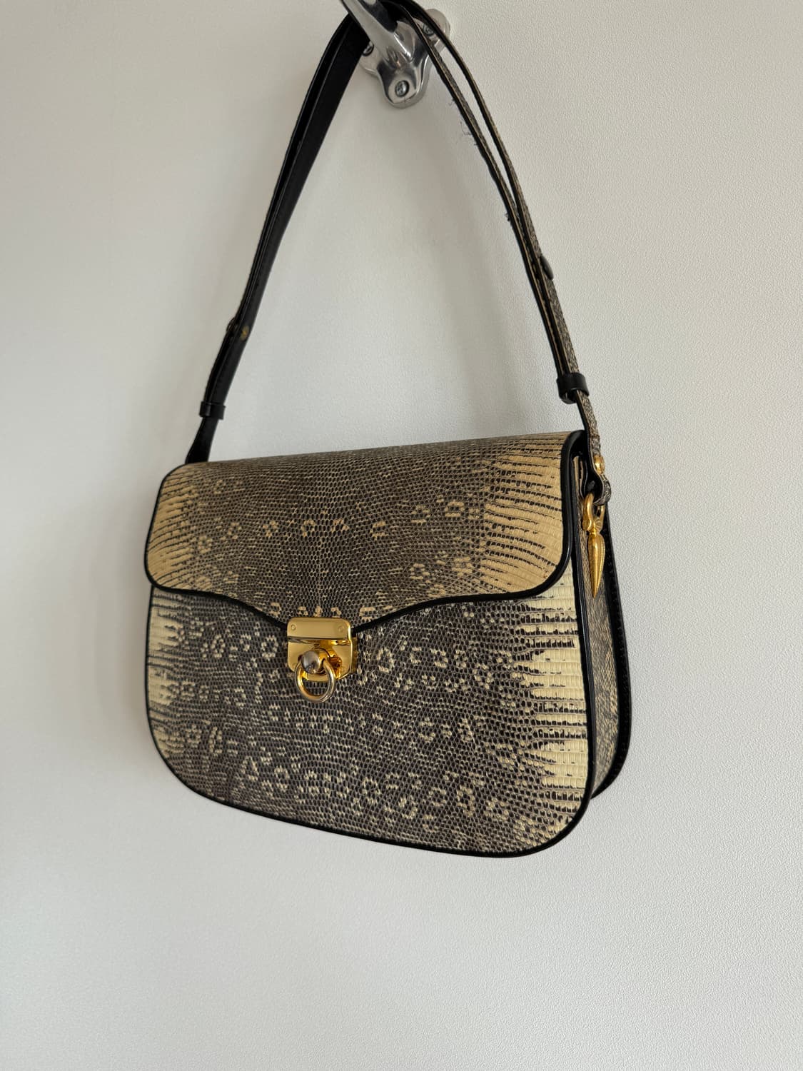 CROCO 리자드 레더 숄더백(크로스 가능) 상품이미지3