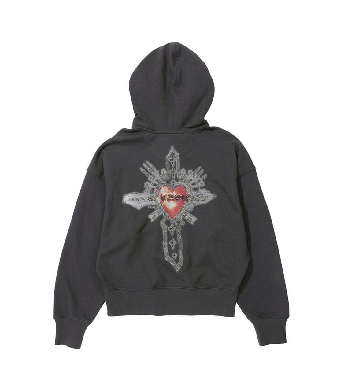 스컬프터 Beaded Saint Hoodie Zip-Up Charcoal 상품이미지1