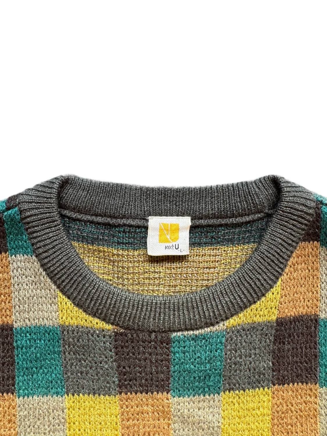 nextU wool check sweater 상품이미지4