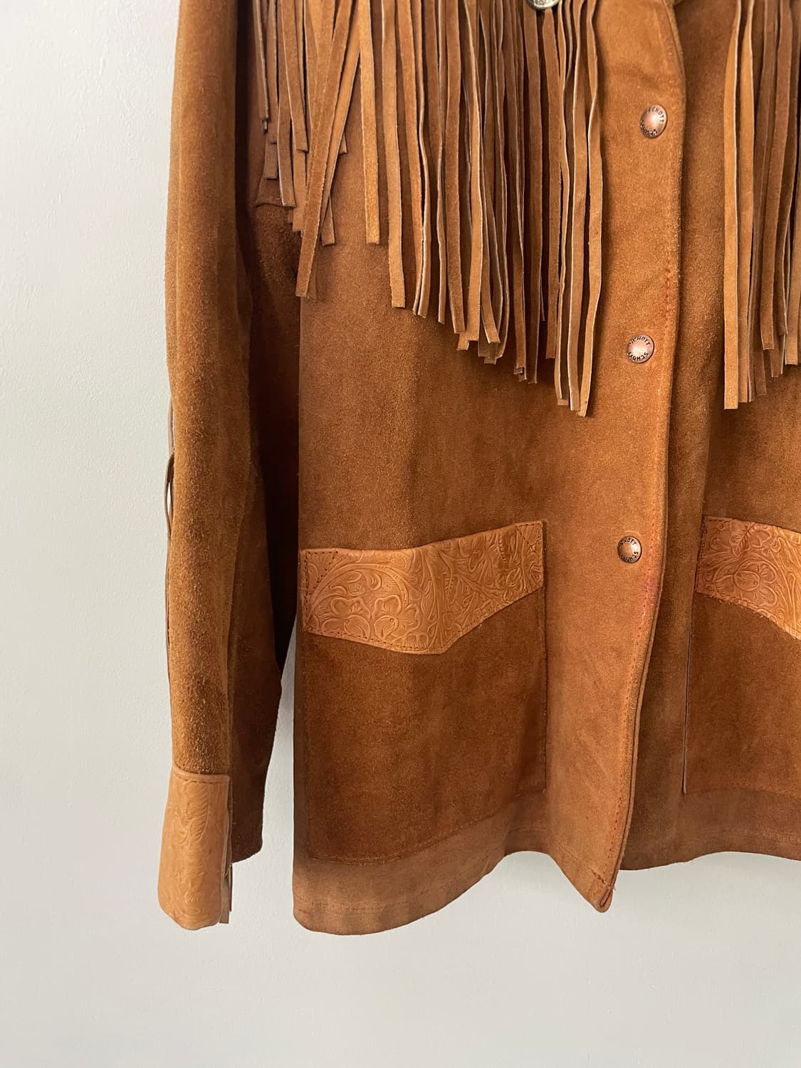 80's~90's Schott fringe leather jacket 상품이미지4