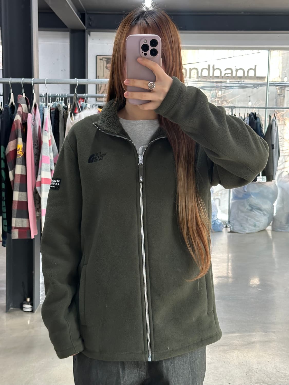 노스페이스 암즈로고 보아털 플리스 자켓 상품이미지2