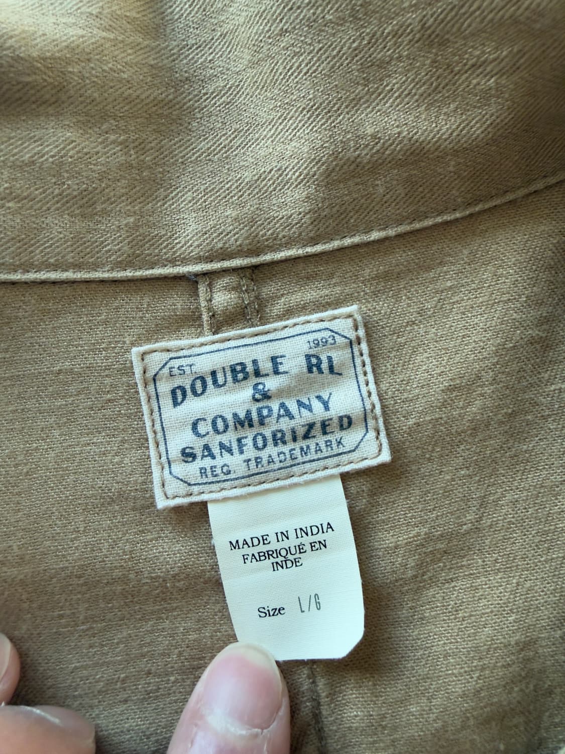 RRL 더블알엘 22SS 린넨 초어 자켓 L사이즈 상품이미지2