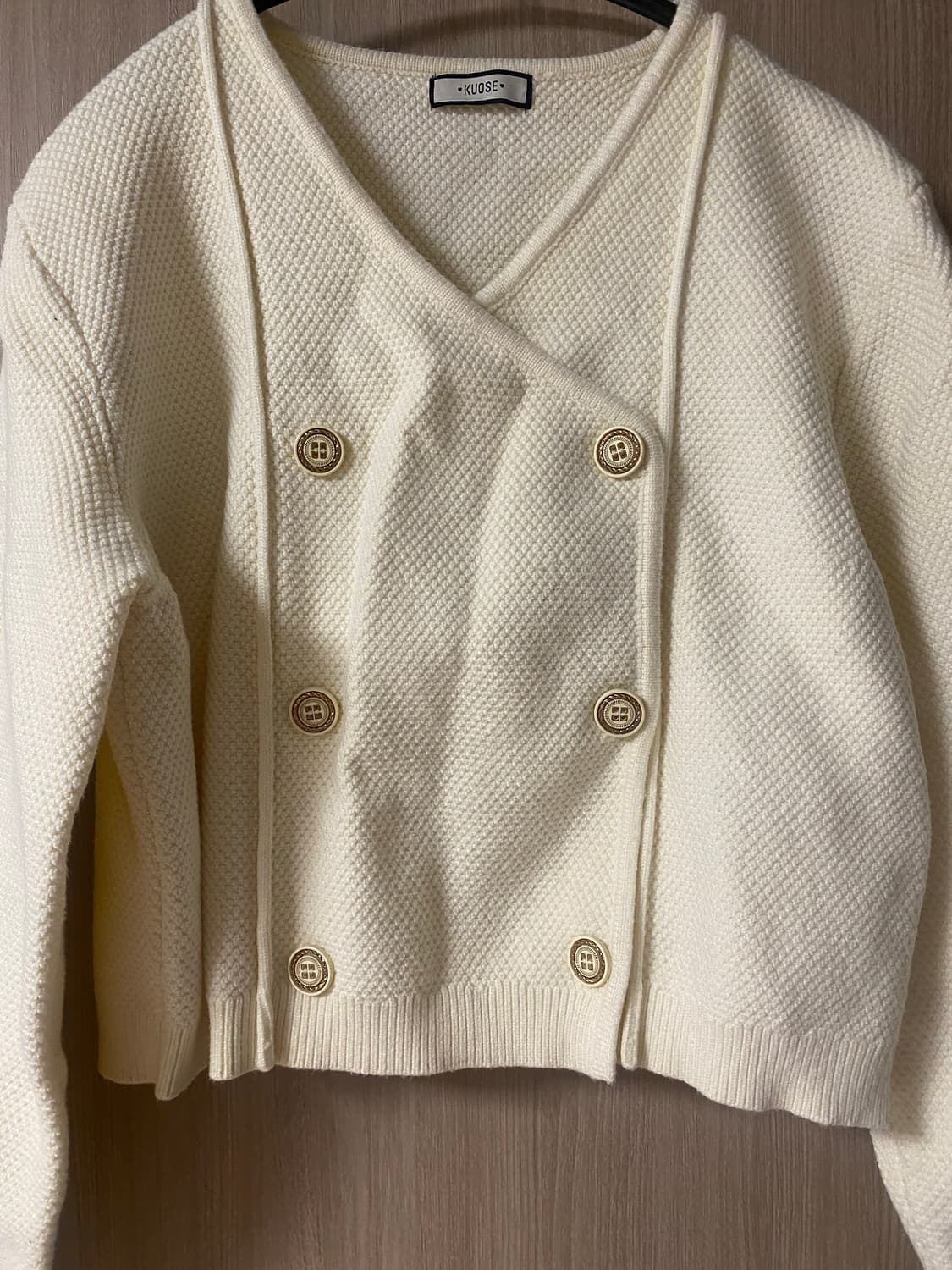 쿠오세 아이보리 니트 가디건 상품이미지4