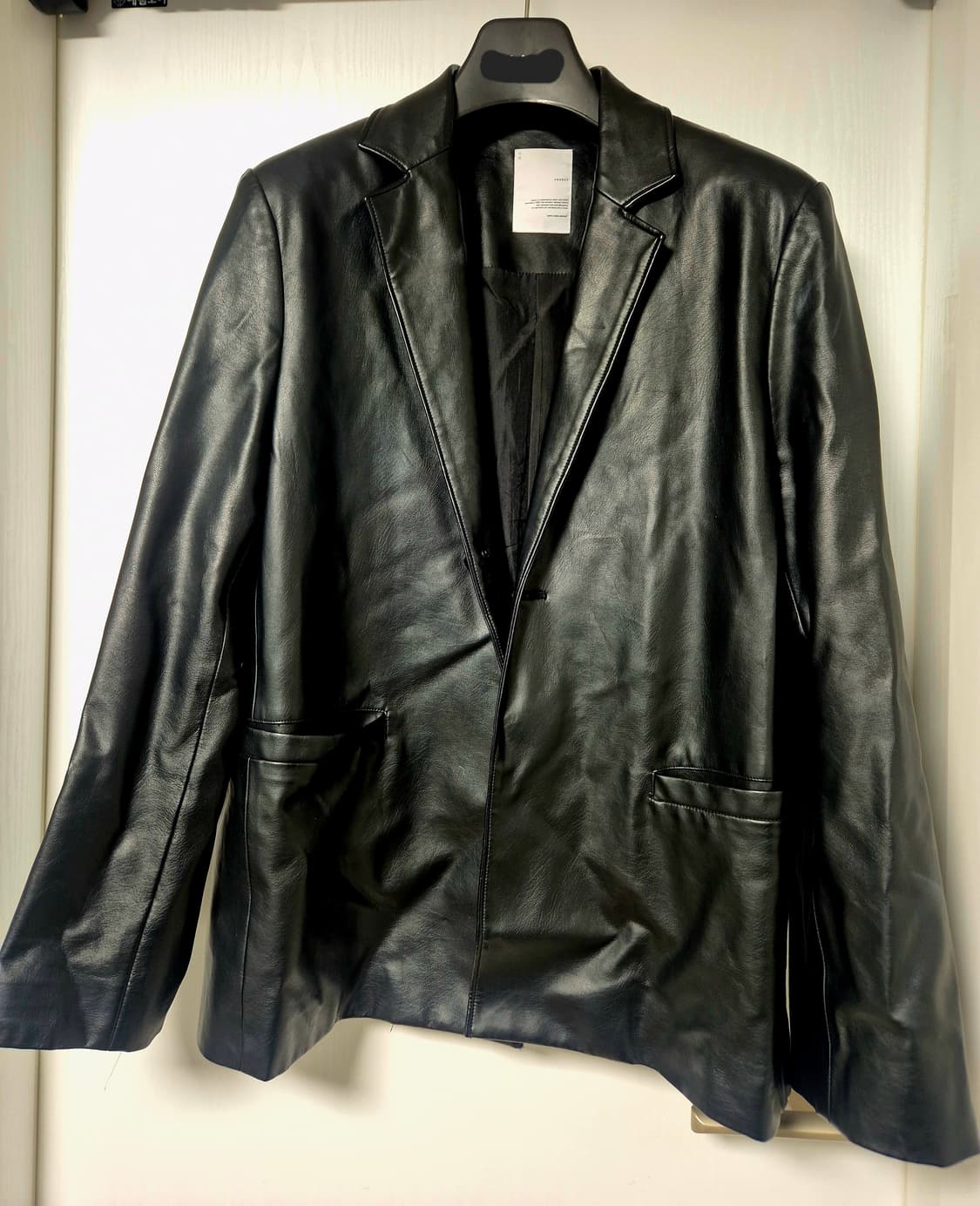 빈티지 페이크레더 블레이저 상품이미지1