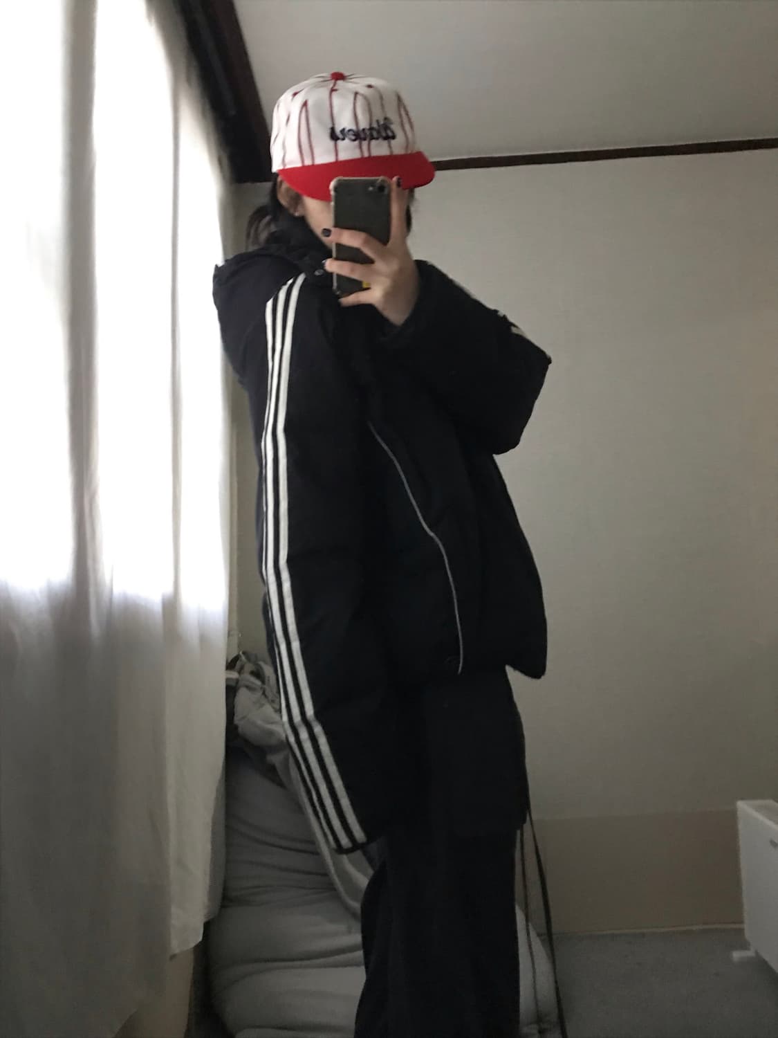 아디다스 00s 검흰 후드 패딩 상품이미지3