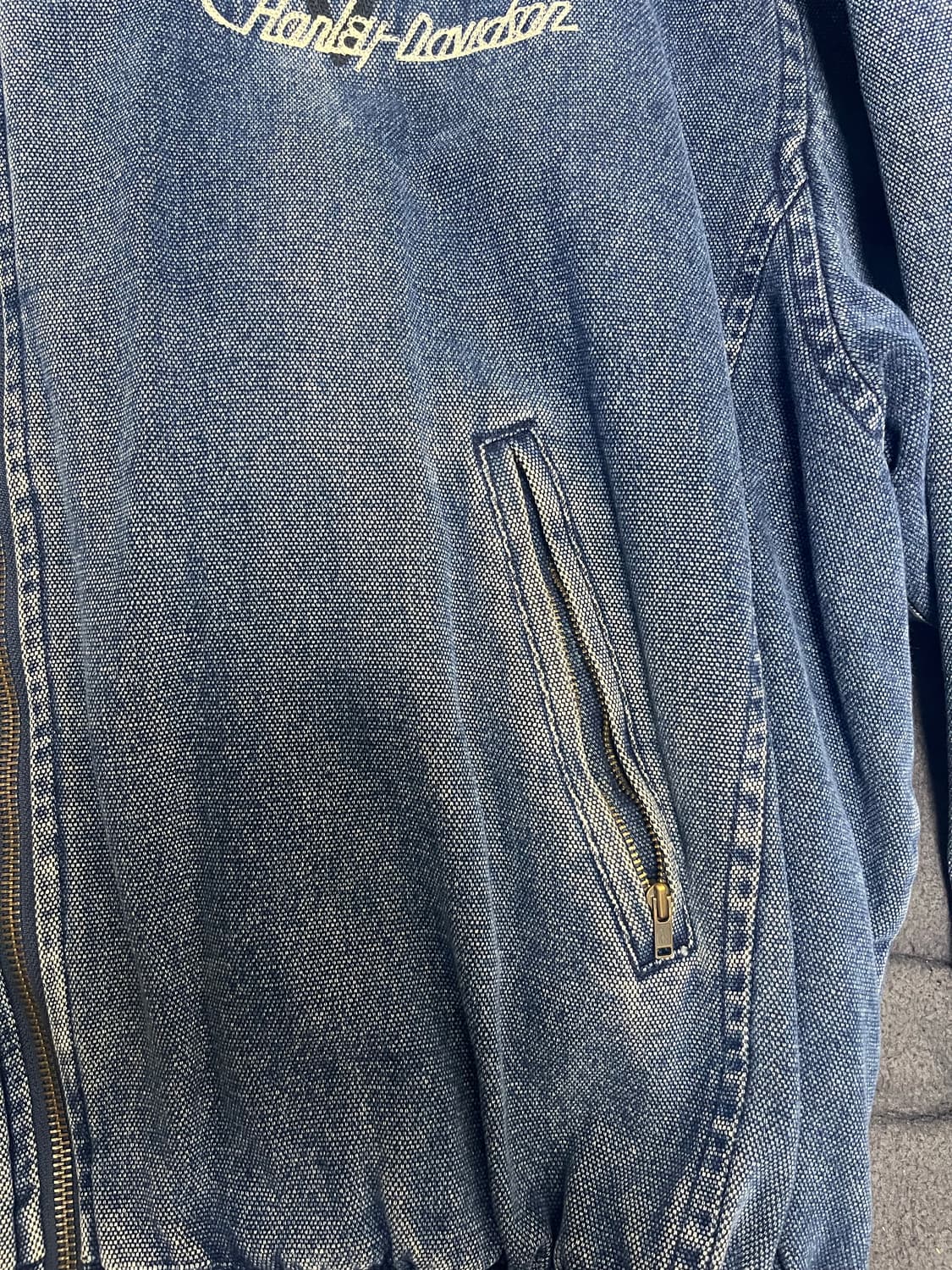 [XL] 할리데이비슨 데님 바시티 블루종 자켓 상품이미지5