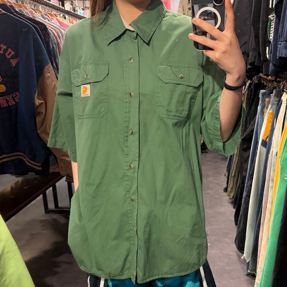 [IM] Carhartt 칼하트 반팔 셔츠 녹차 상품이미지2