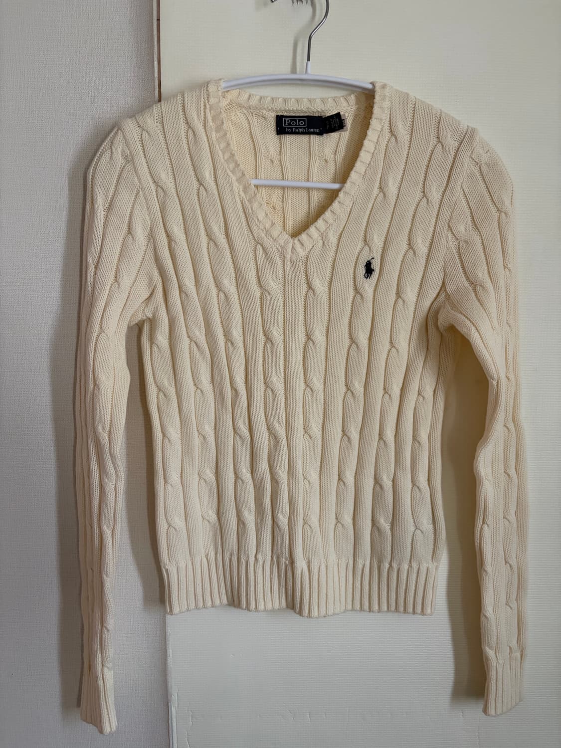 폴로 랄프로렌 아이보리 케이블 니트 S 상품이미지1
