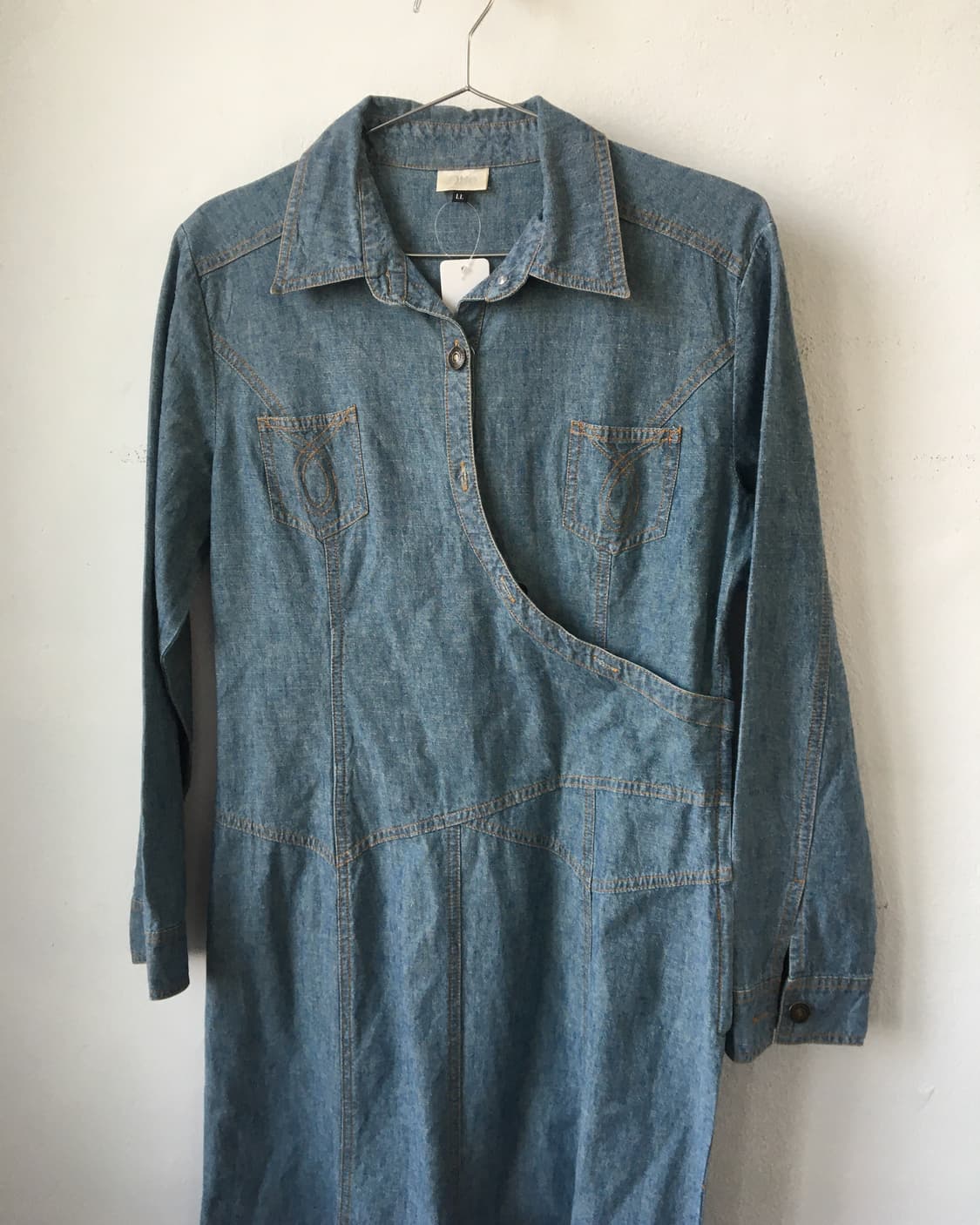 Line detail denim onepiece 상품이미지4