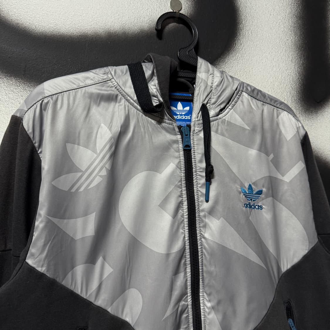 아디다스 빅사이즈 파이어버드 배색 집업 후디 상품이미지3