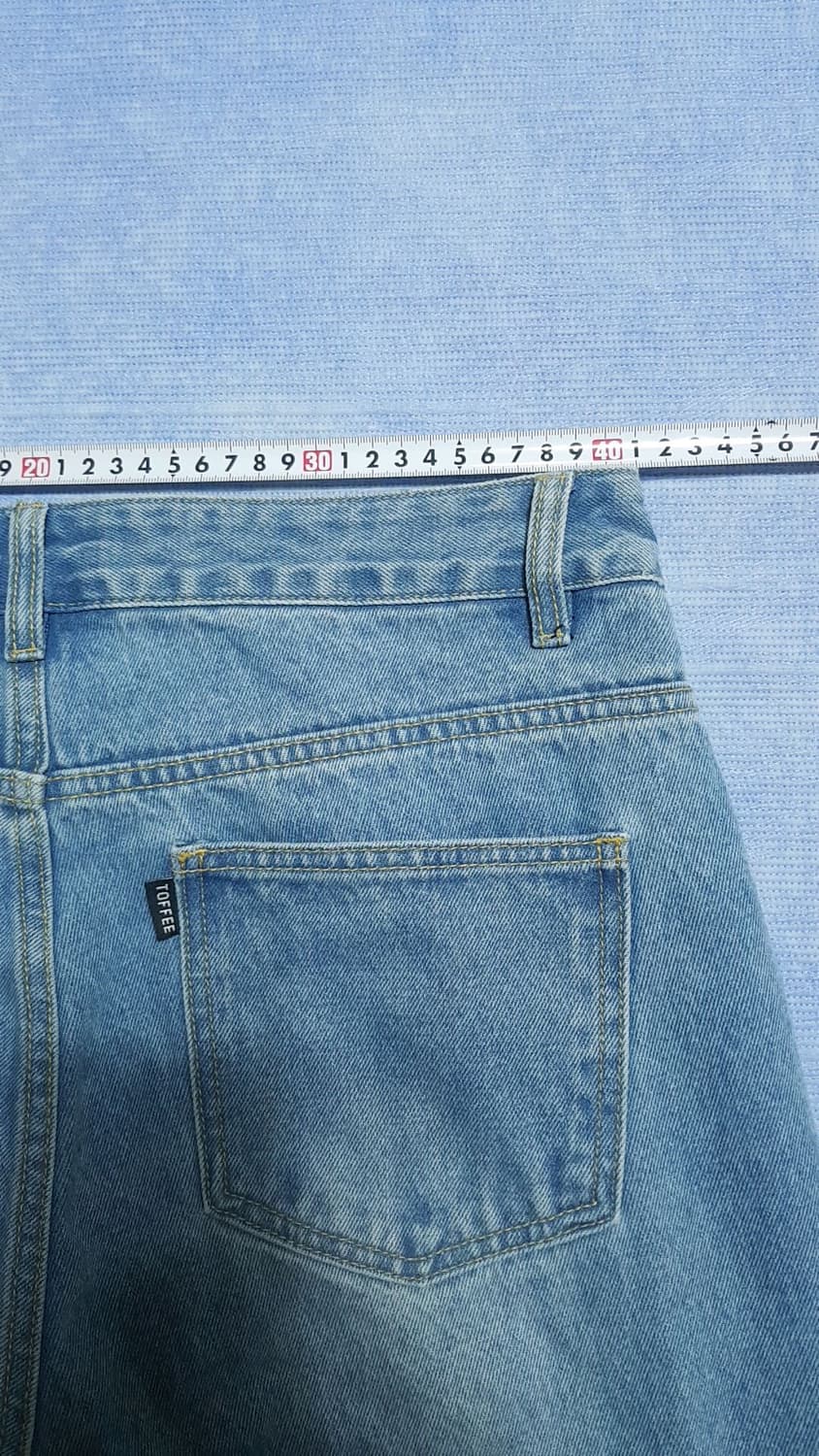 토피 미사용 와이드청바지 32인치 기장109 상품이미지7