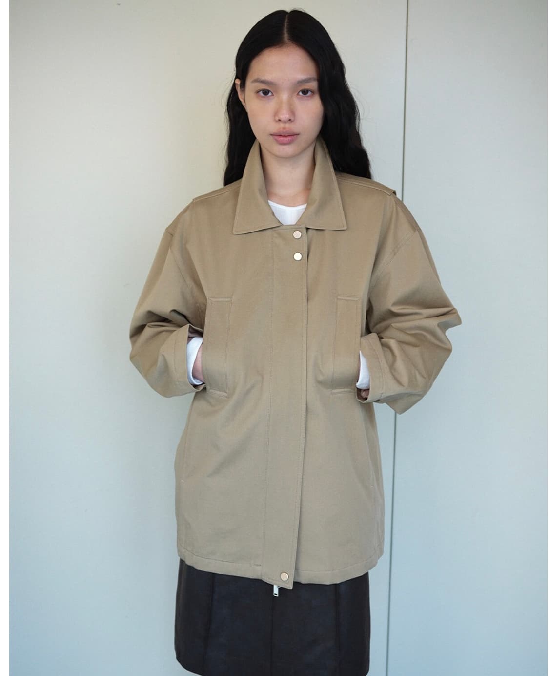 테누브 하프자켓 cotton panelled half jacket 상품이미지3