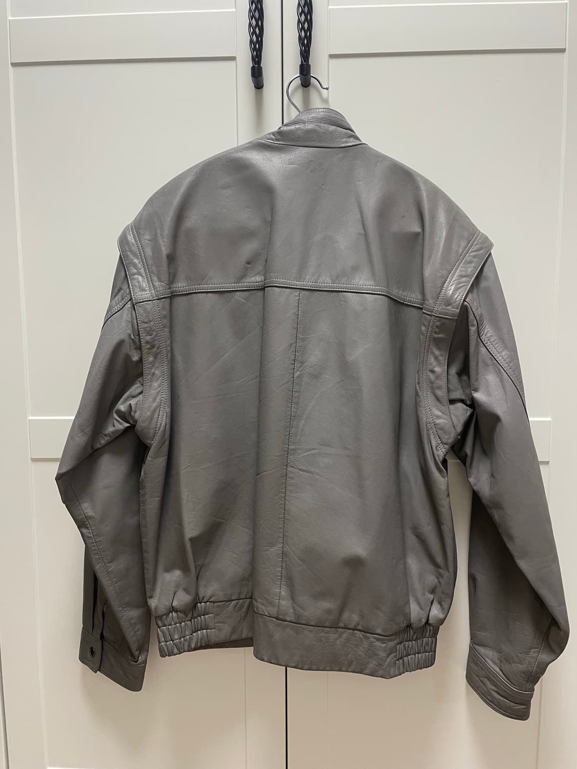 그래이 레더 자켓 상품이미지6