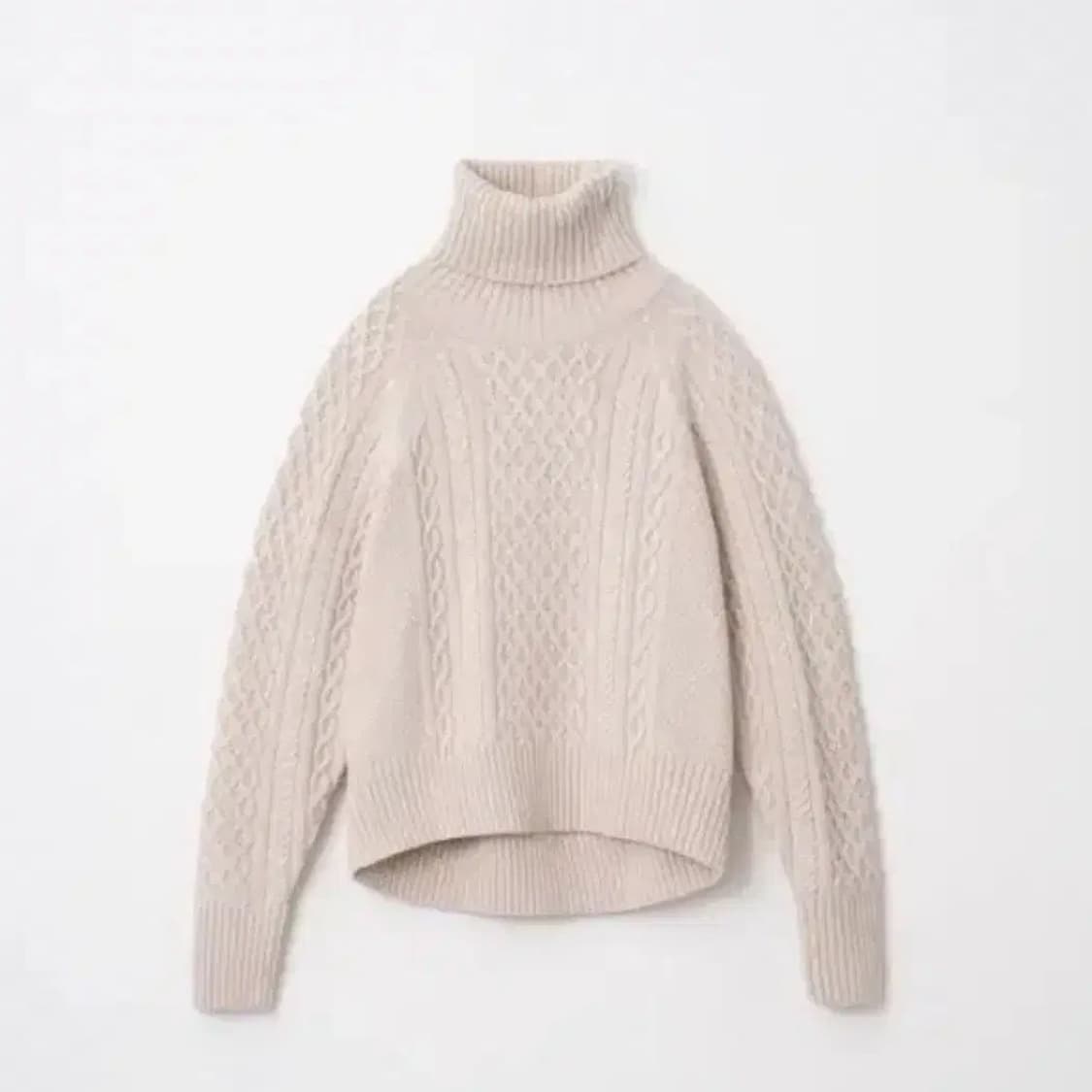 클래식 케이블 터틀넥 풀오버 (blue gray) 상품이미지3