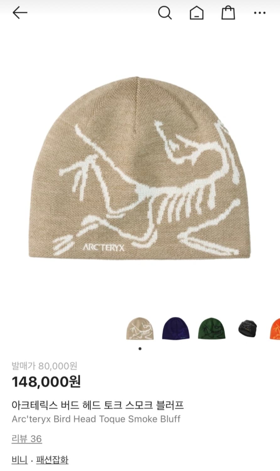 아크테릭스 버드 헤드 비니 상품이미지1