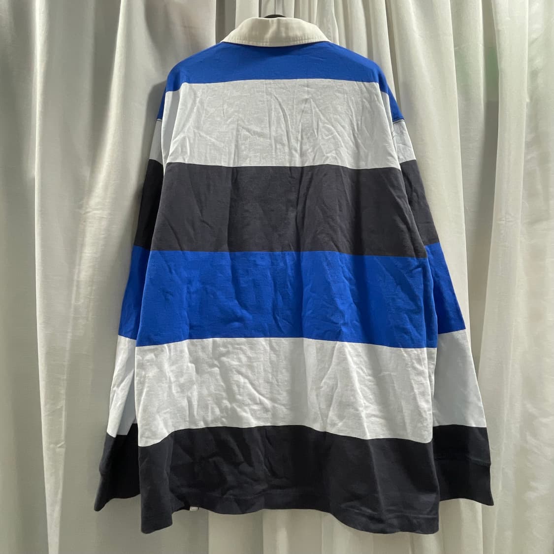 유니클로 x JWA/ 오버사이즈 러거 스트라이프 폴로 셔츠/ XL 상품이미지2