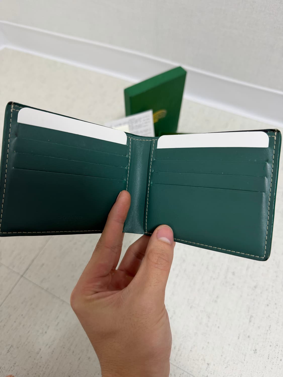 (정품) 고야드 빅투와르 반지갑 스페셜 그린 상품이미지3