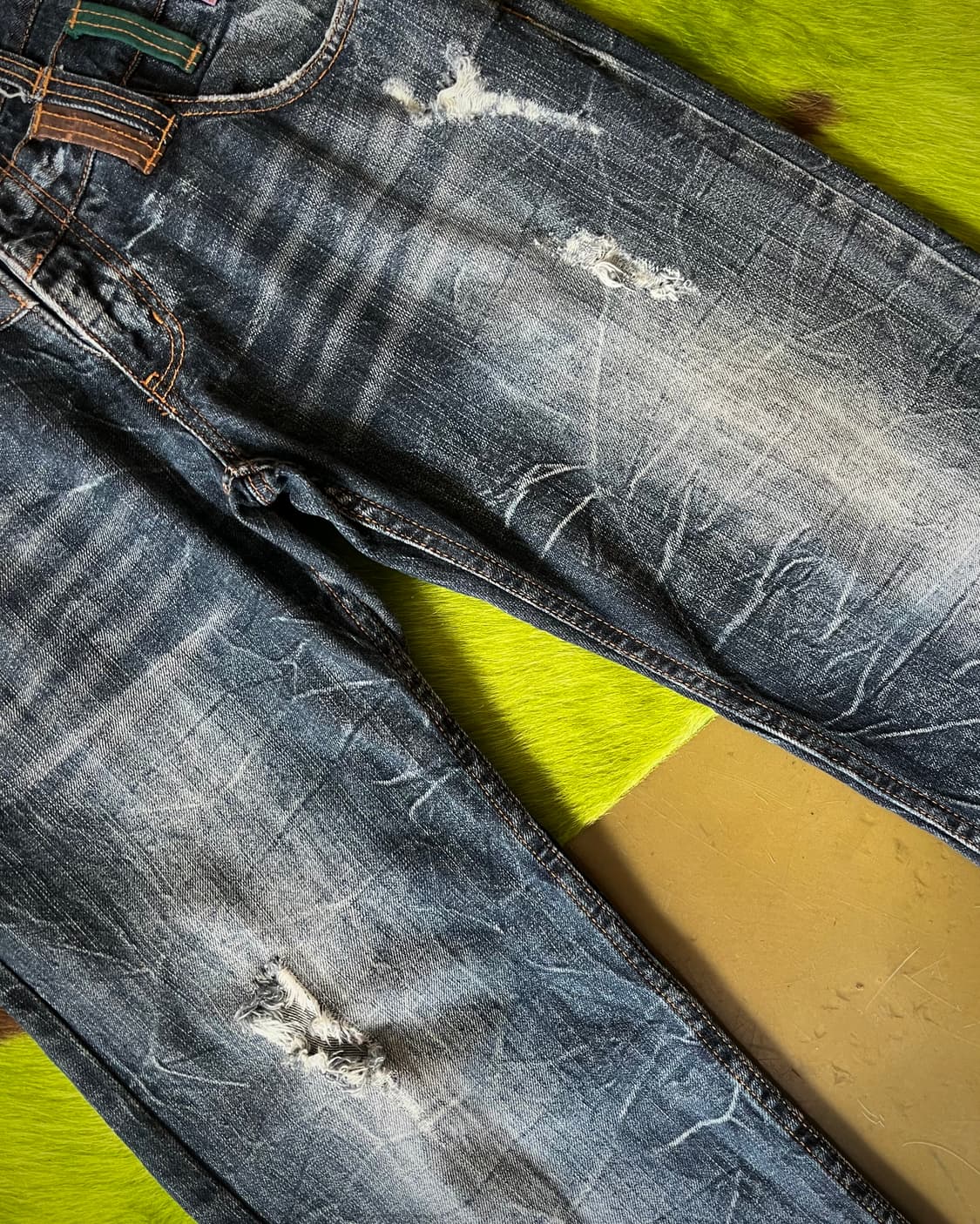 90-00s Nylaus Double Waist Denim Pants 상품이미지5