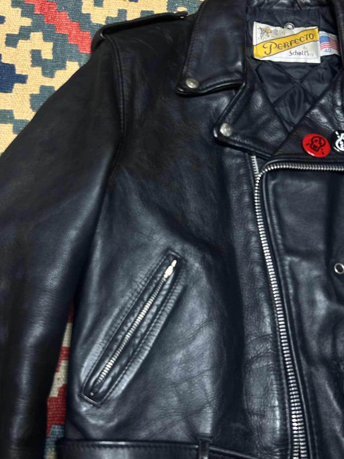 쇼트 퍼펙토 618 가죽자켓 40사이즈 상품이미지3