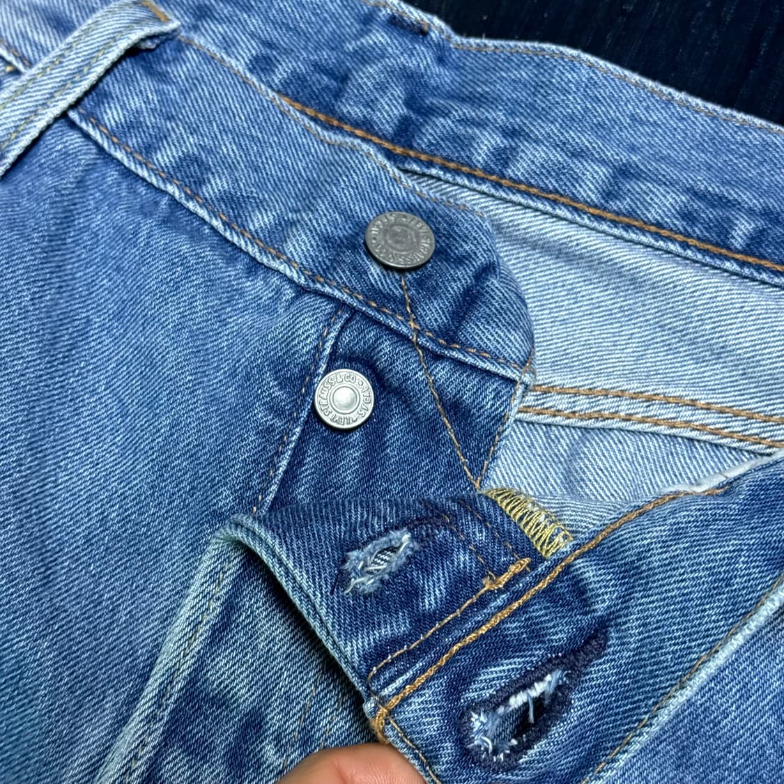 리바이스 프리미엄 501 스트레이트 핏 데님 팬츠 36 상품이미지2