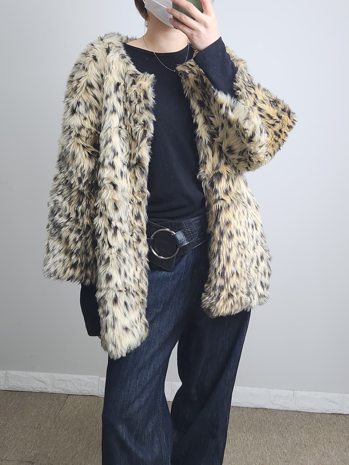 (giordano JP)레오파드 퍼 자켓 상품이미지4