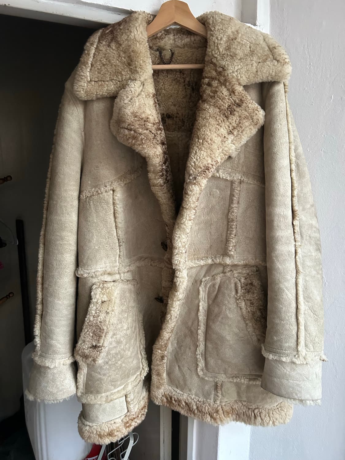 70-80‘s 무스탕코트 상품이미지2