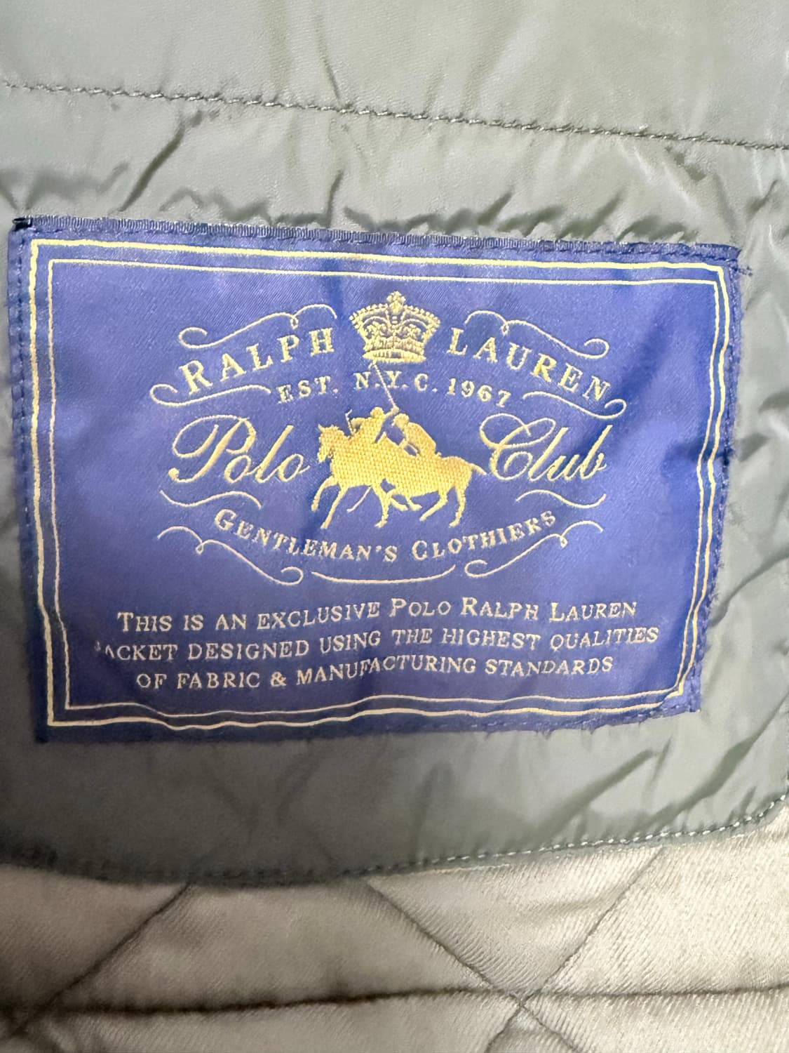 폴로랄프로렌 코로듀이카라 퀄팅자켓 M 카키 상품이미지7