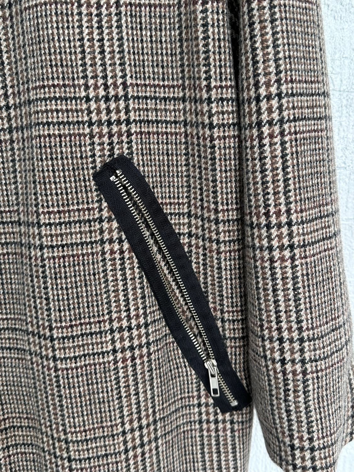 OY check pattern long coat 상품이미지8