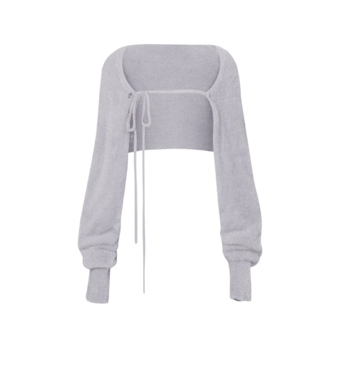 페인오어플레져 페탈 볼레로 가디건 그레이 상품이미지1