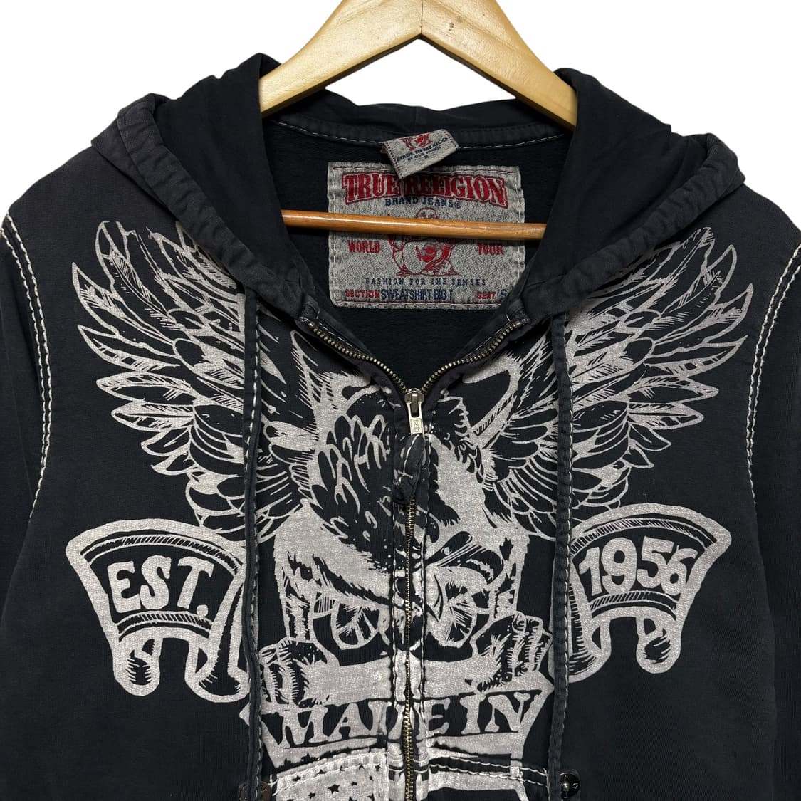 3805 트루릴리젼 빅로고 프린팅 후드집업 상품이미지2