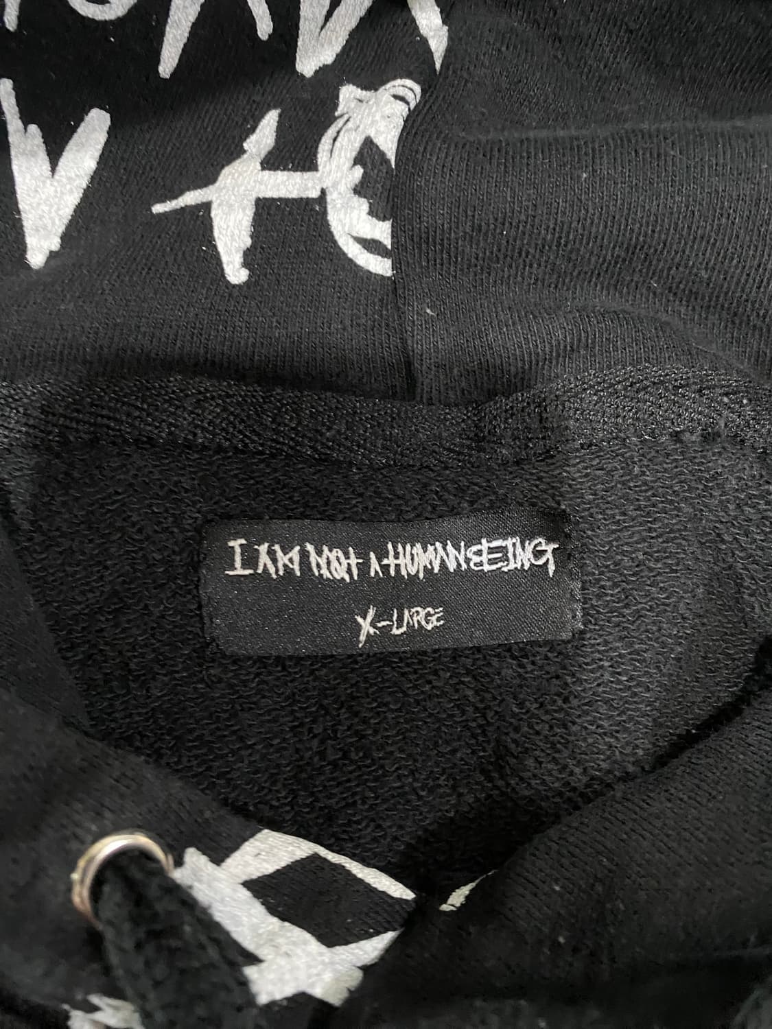 아임낫어휴먼비잉 레터링 후드티 XL 상품이미지5