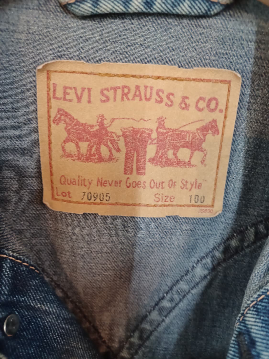 리바이스 빈티지 웨스턴 데님자켓 100 상품이미지3