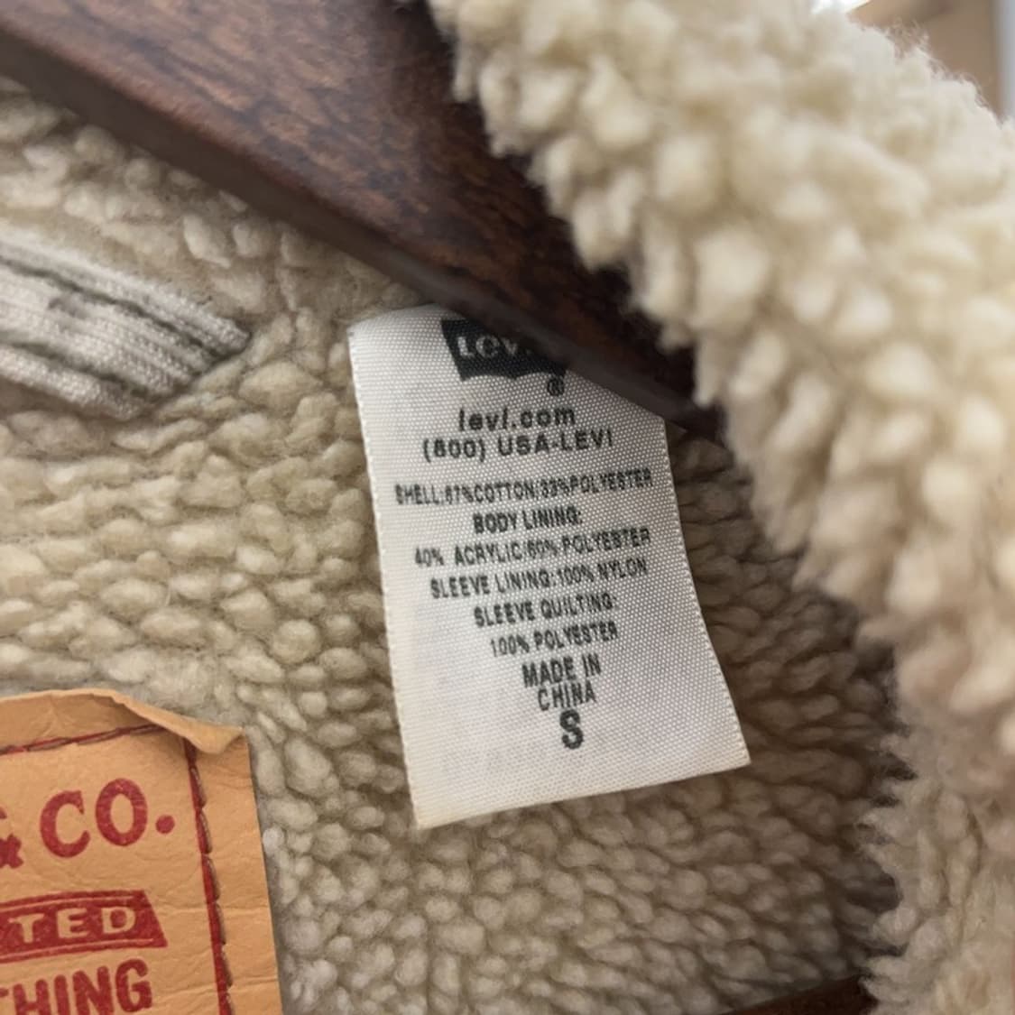 리바이스 빈티지 컨트리 트러커 양털 자켓 S C07048 상품이미지6
