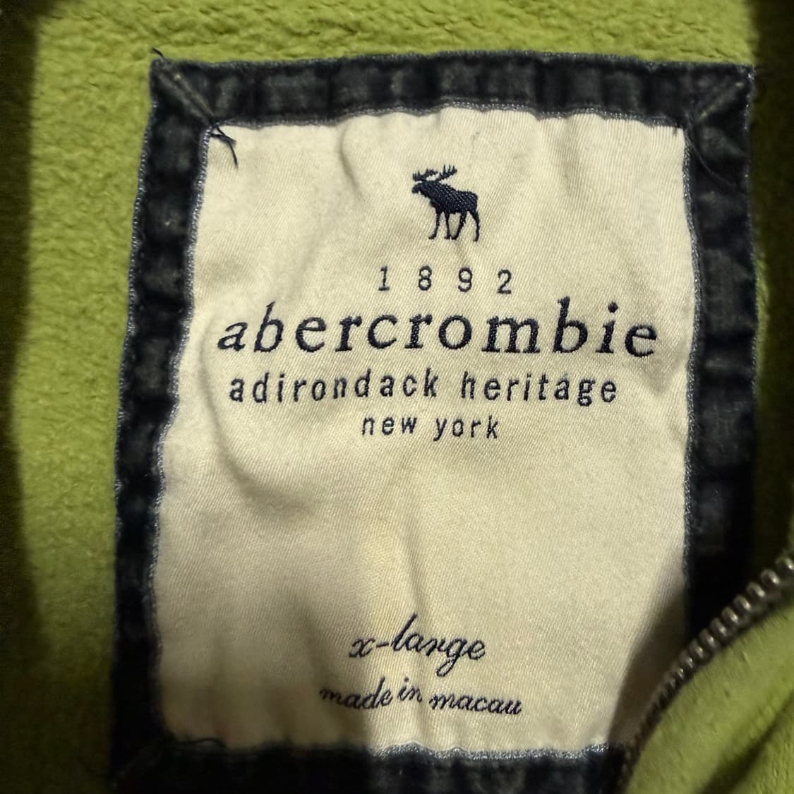 딱붙핏 아베크롬비 올리브색 후드집업 xl 상품이미지3