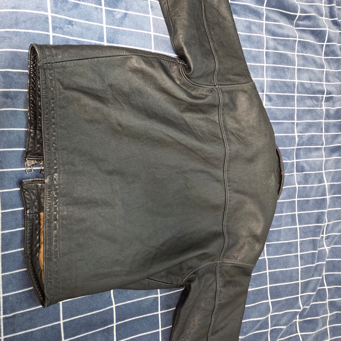 프리즘웍스 워시드 카우레더 자켓 L 사이즈 상품이미지4