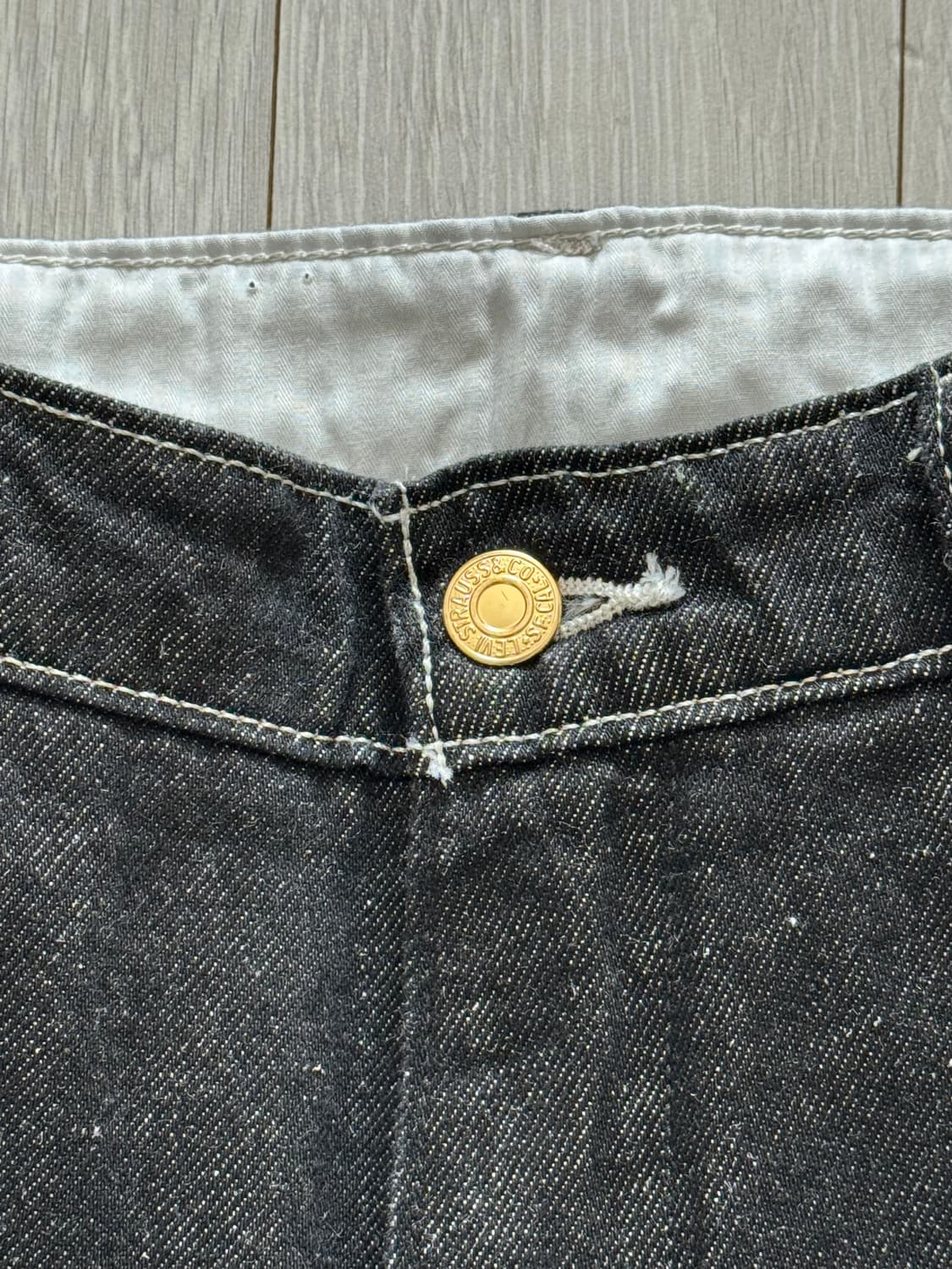 리바이스 재팬 데님 슬랙스 블랙 34  상품이미지4