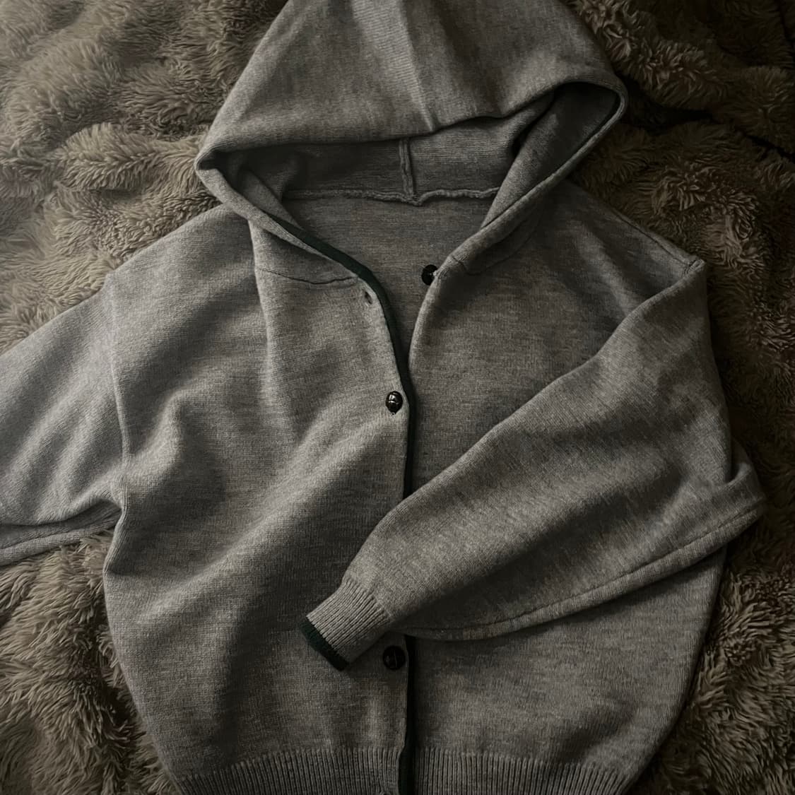 니트 후드 가디건 상품이미지1