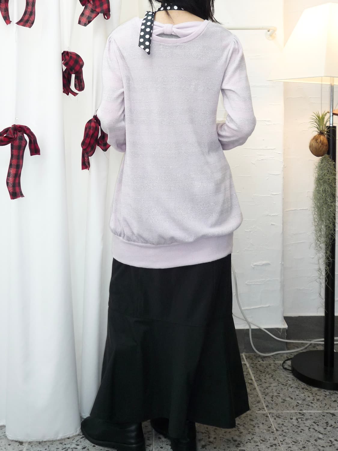 Ribbon point long knit 상품이미지4