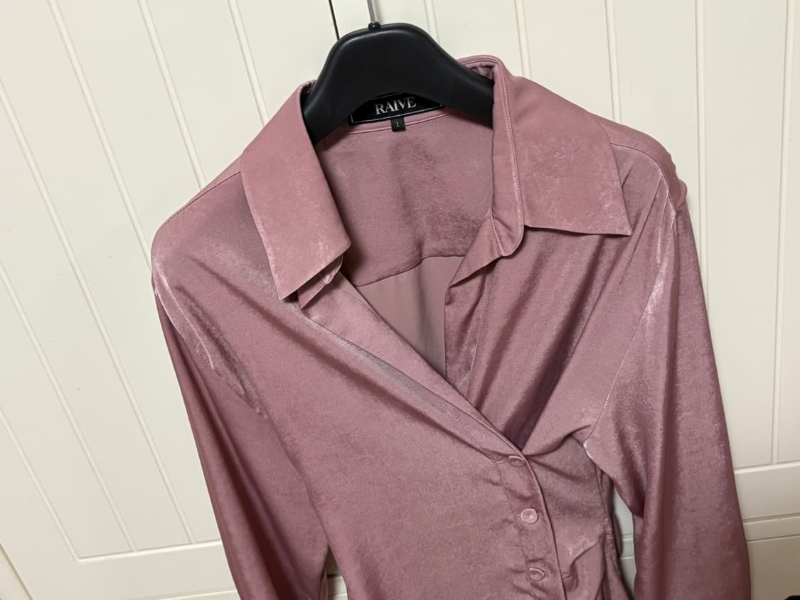 RAIVE 셔츠 원피스 핑크 상품이미지4