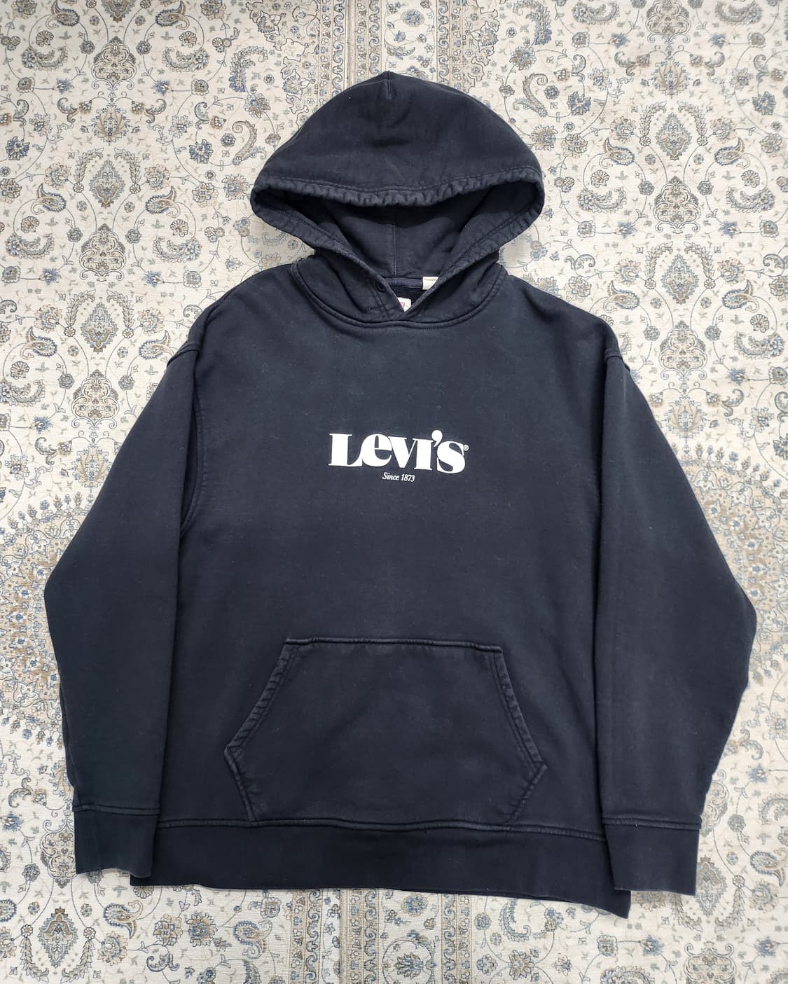 리바이스 로고 블랙 후드티 L 상품이미지1