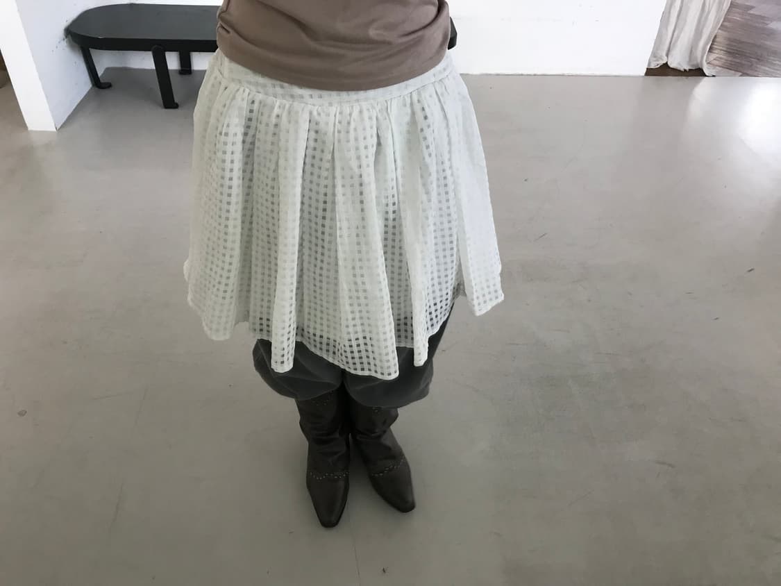 vintage ivory pattern skirt 상품이미지4