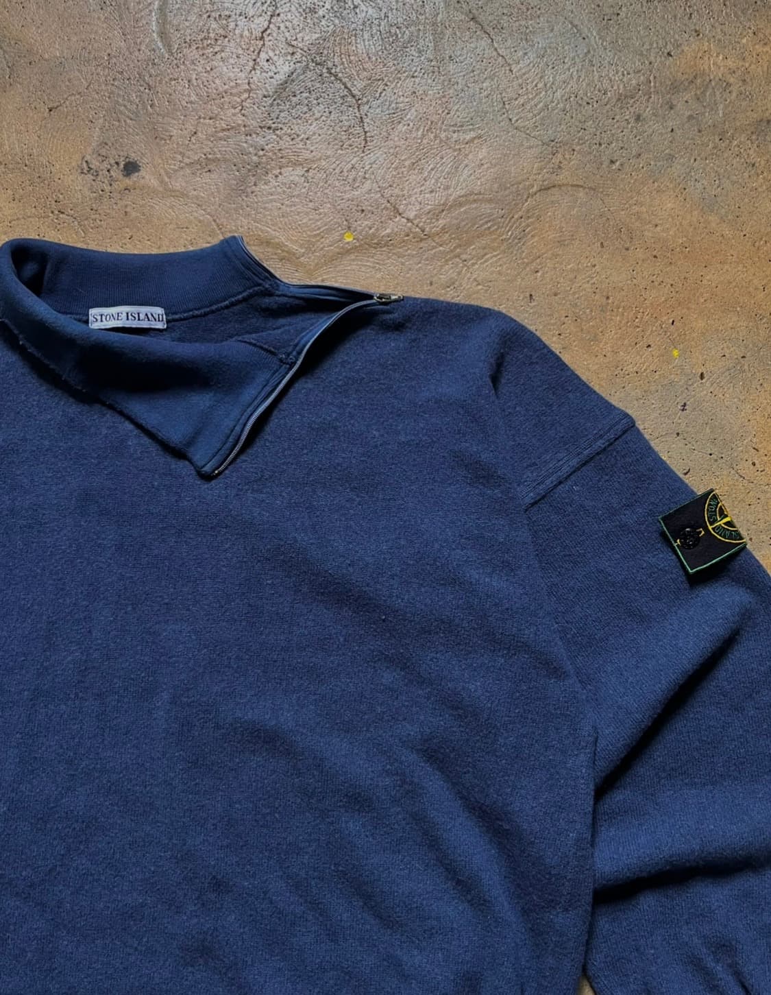 80s 스톤아일랜드 사이드 지퍼 롤 넥 니트 그린엣지 아카이브 상품이미지1