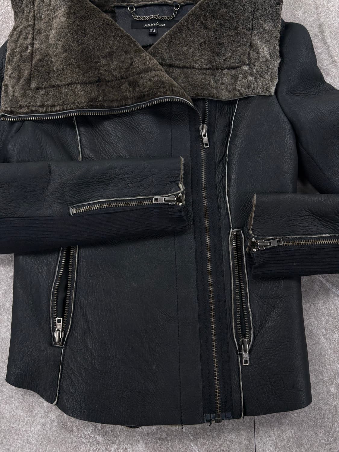 Muubaa Lather bronson Sheepskin Jacket 상품이미지3